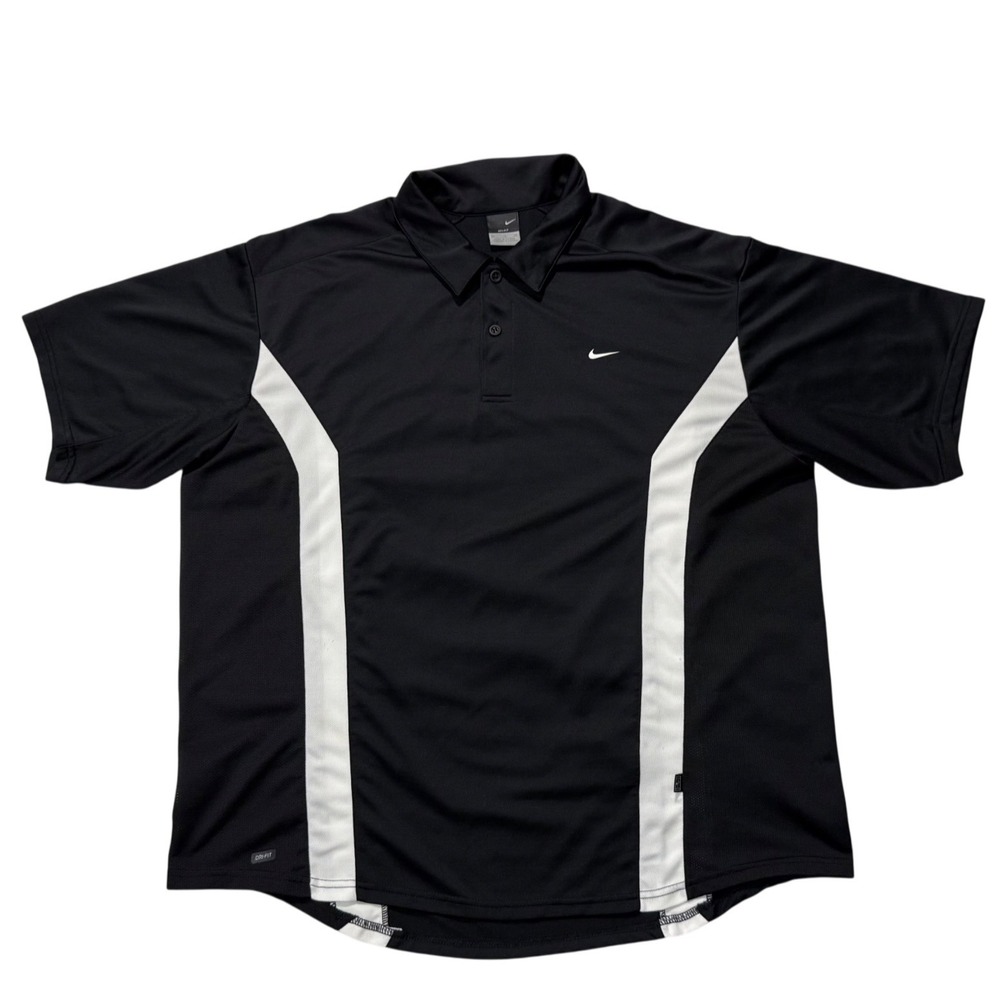 Vintage black Nike Dri-FIT short-sleeve polo shirt - XL